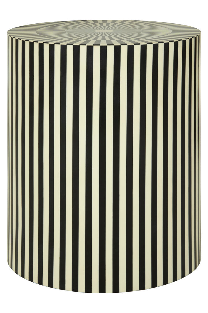 Monroe Stool - Ivory & Black