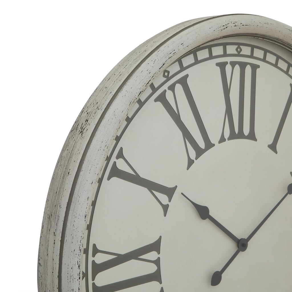 Lennox Embossed Wall Clock With Glass