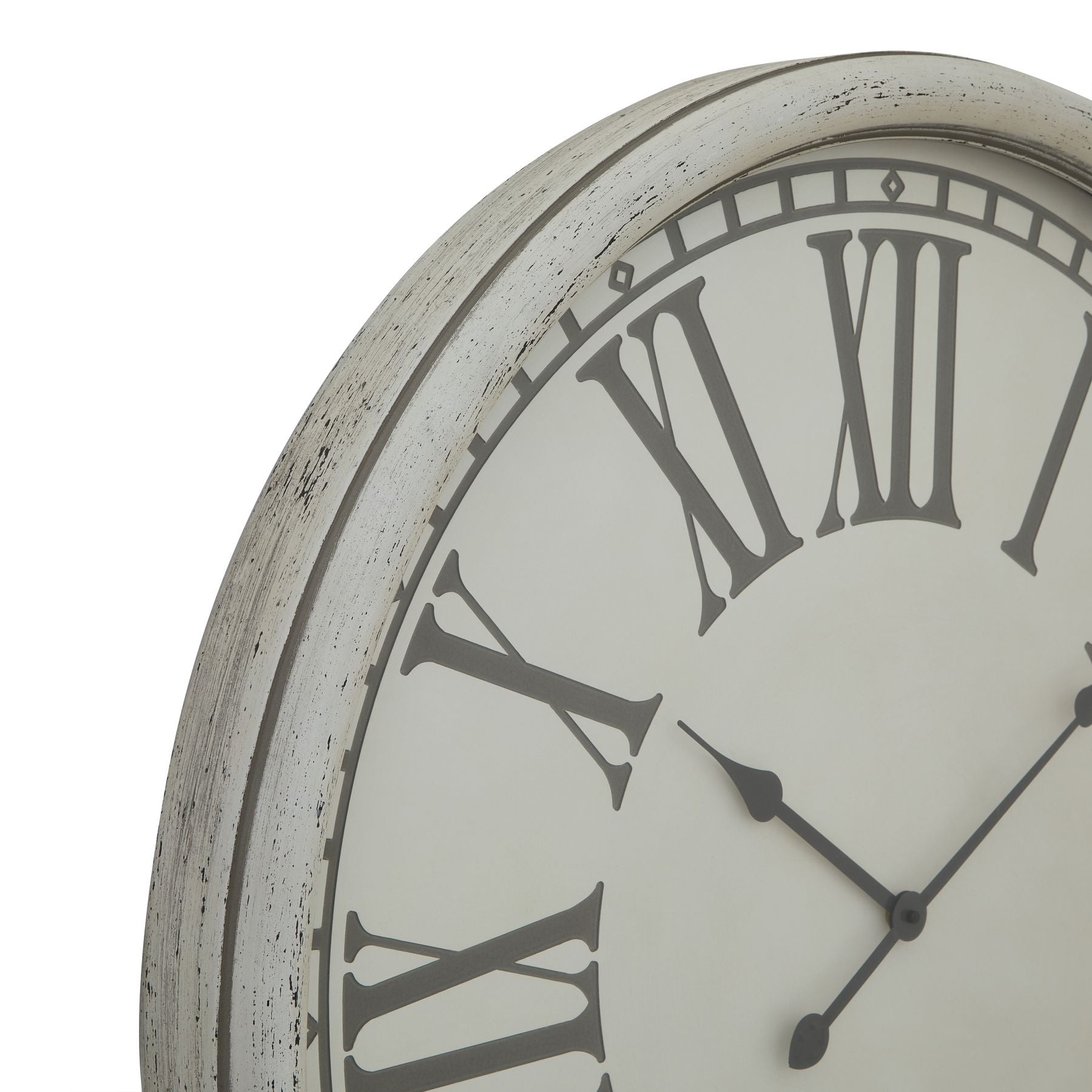 Lennox Embossed Wall Clock With Glass