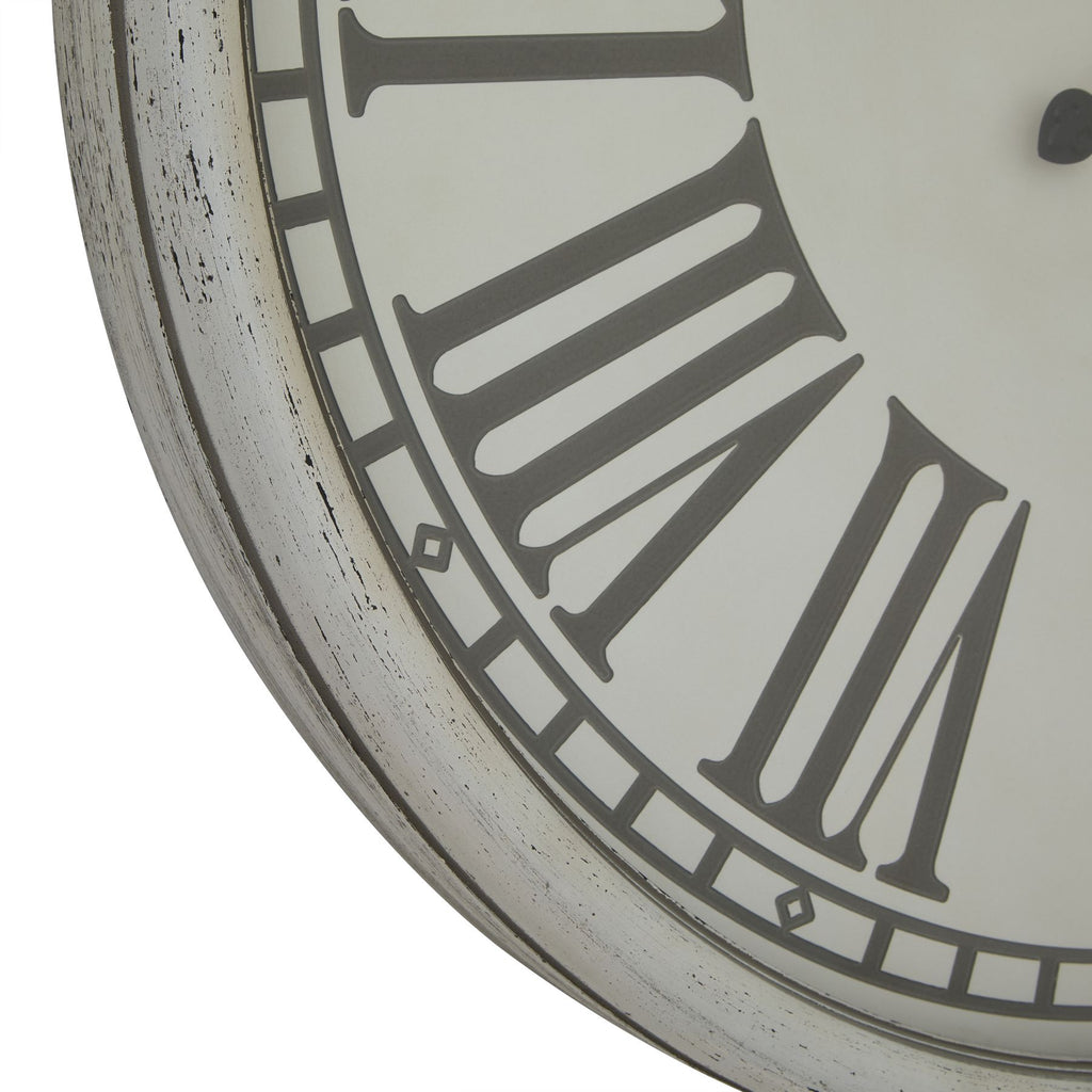Lennox Embossed Wall Clock With Glass