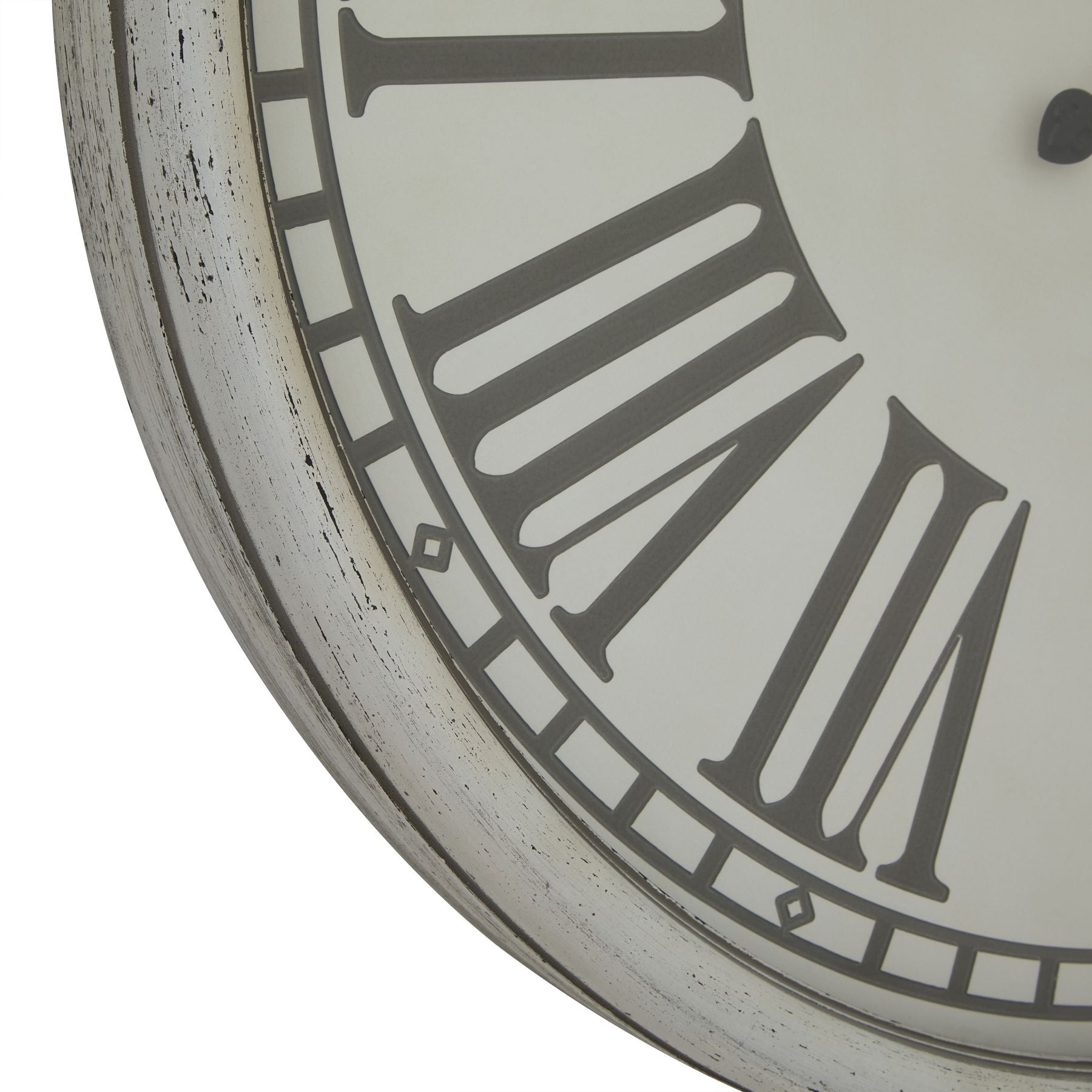 Lennox Embossed Wall Clock With Glass