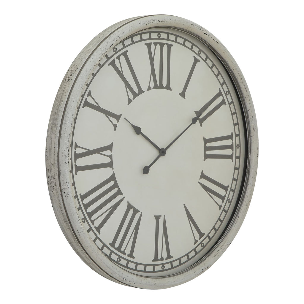 Lennox Embossed Wall Clock With Glass