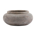 Novae Brown Round Ribbed Planter