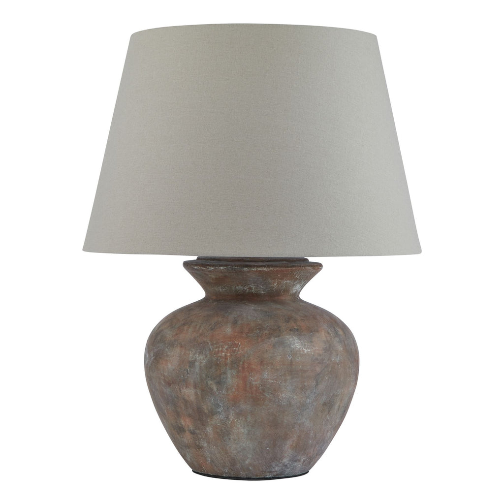 Novae Brown Round Table Lamp