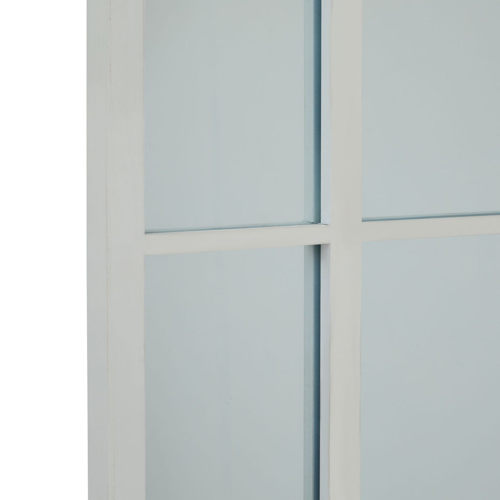 Sabine White Arched Window Mirror - Large