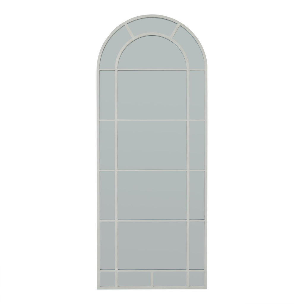 Sabine White Arched Window Mirror - Large