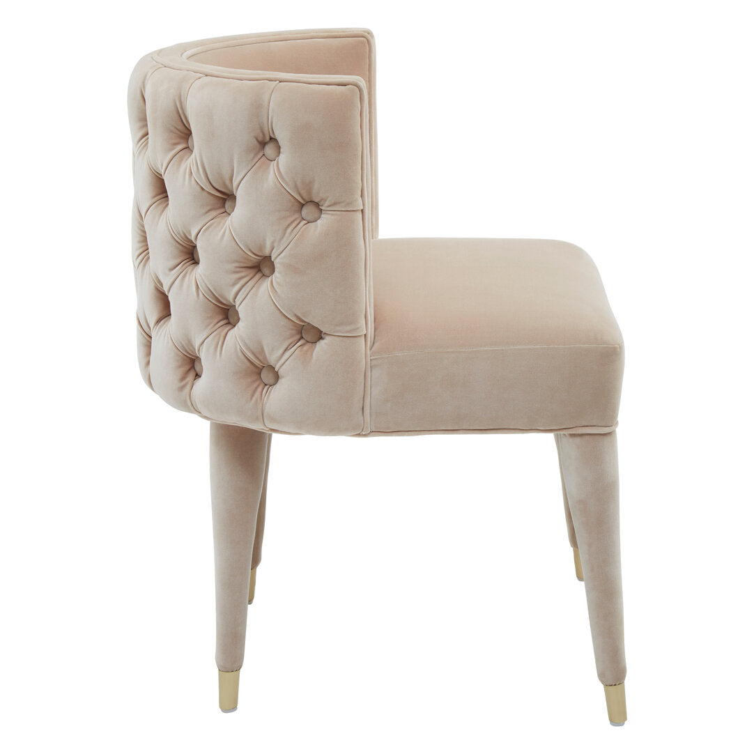 Siena Velvet Dining Chair - Beige