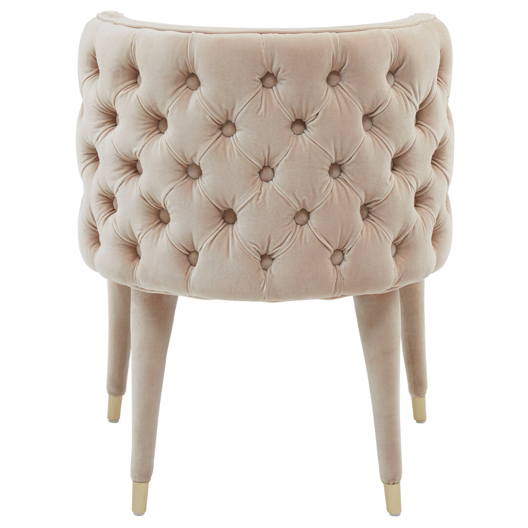 Siena Velvet Dining Chair - Beige