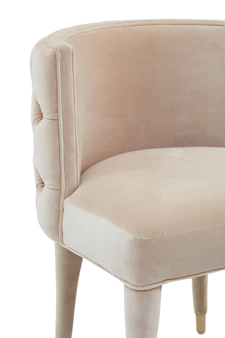 Siena Velvet Dining Chair - Beige