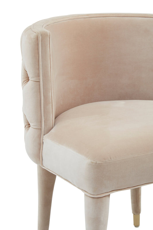 Siena Velvet Dining Chair - Beige