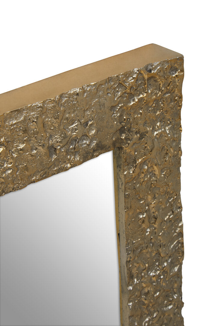 Wailea Textured Gold Finish Mirror