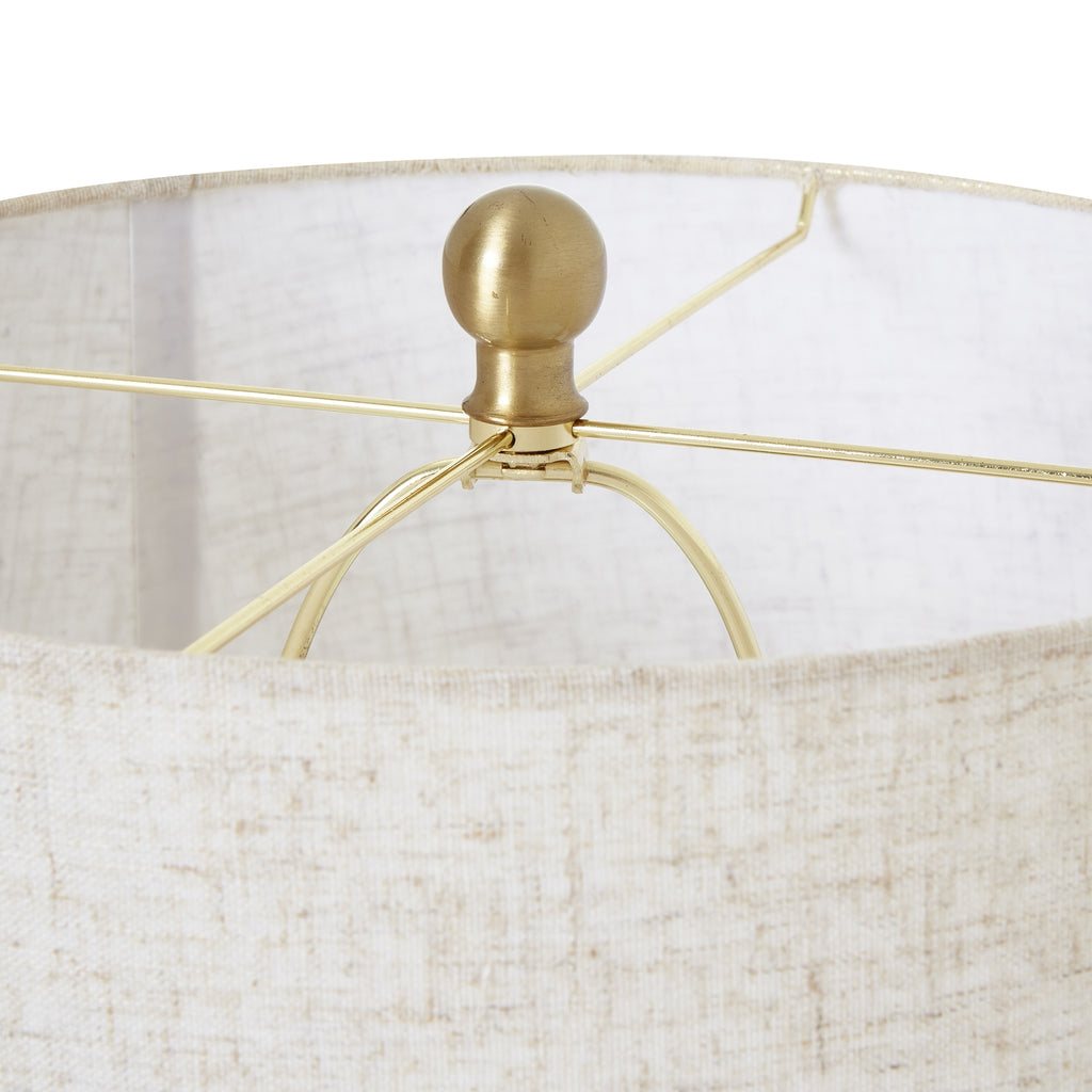 Ferm White Wicker Table Lamp - Large