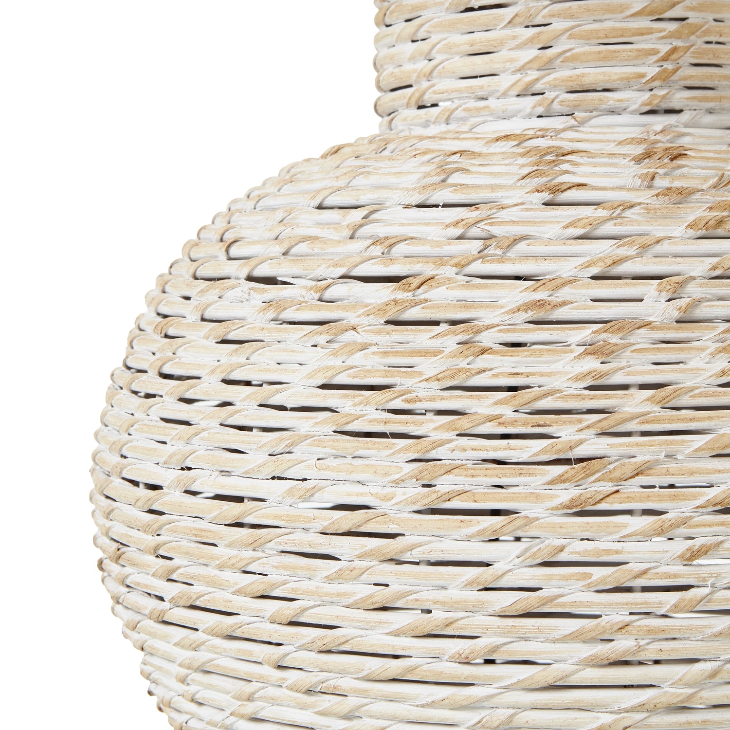 Ferm White Wicker Table Lamp - Large