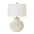 Ferm White Wicker Table Lamp - Large