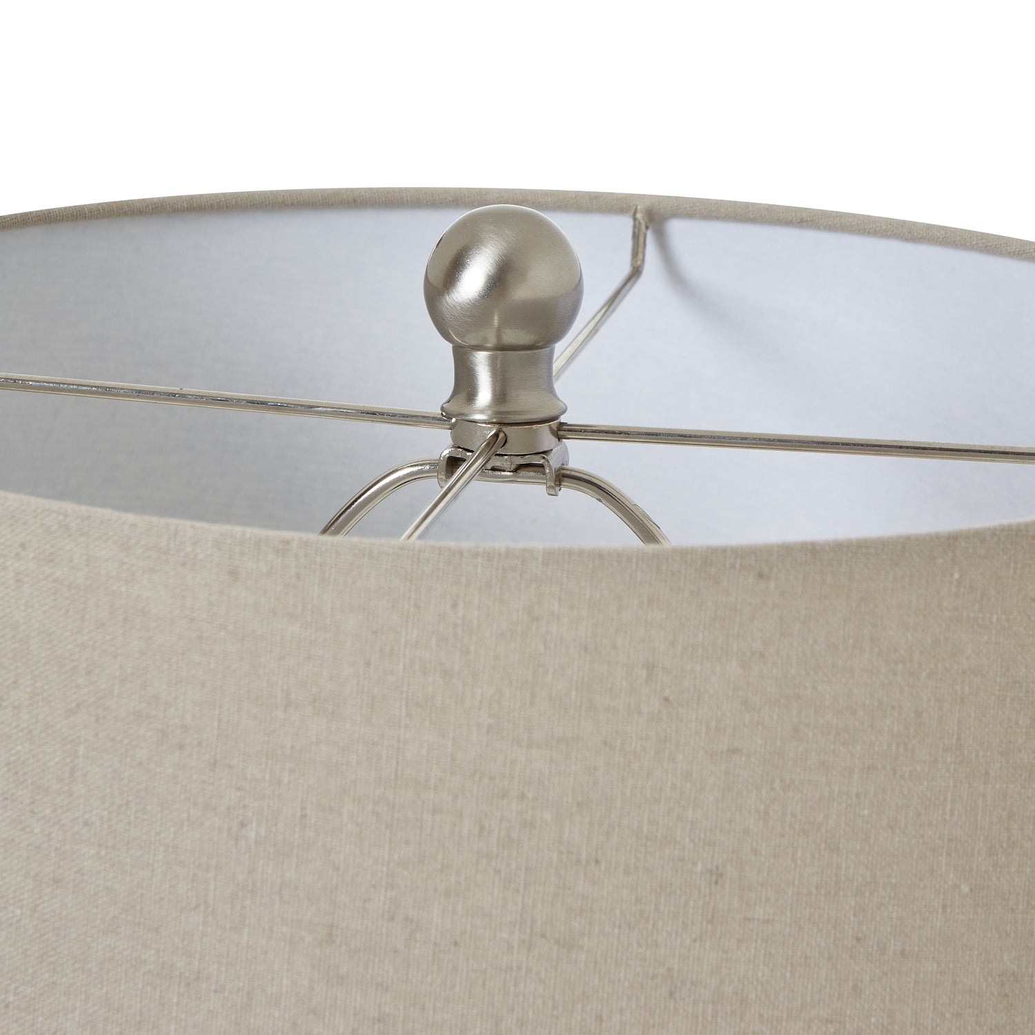 Aspen White Ceramic Ginger Jar Lamp With Linen Shade
