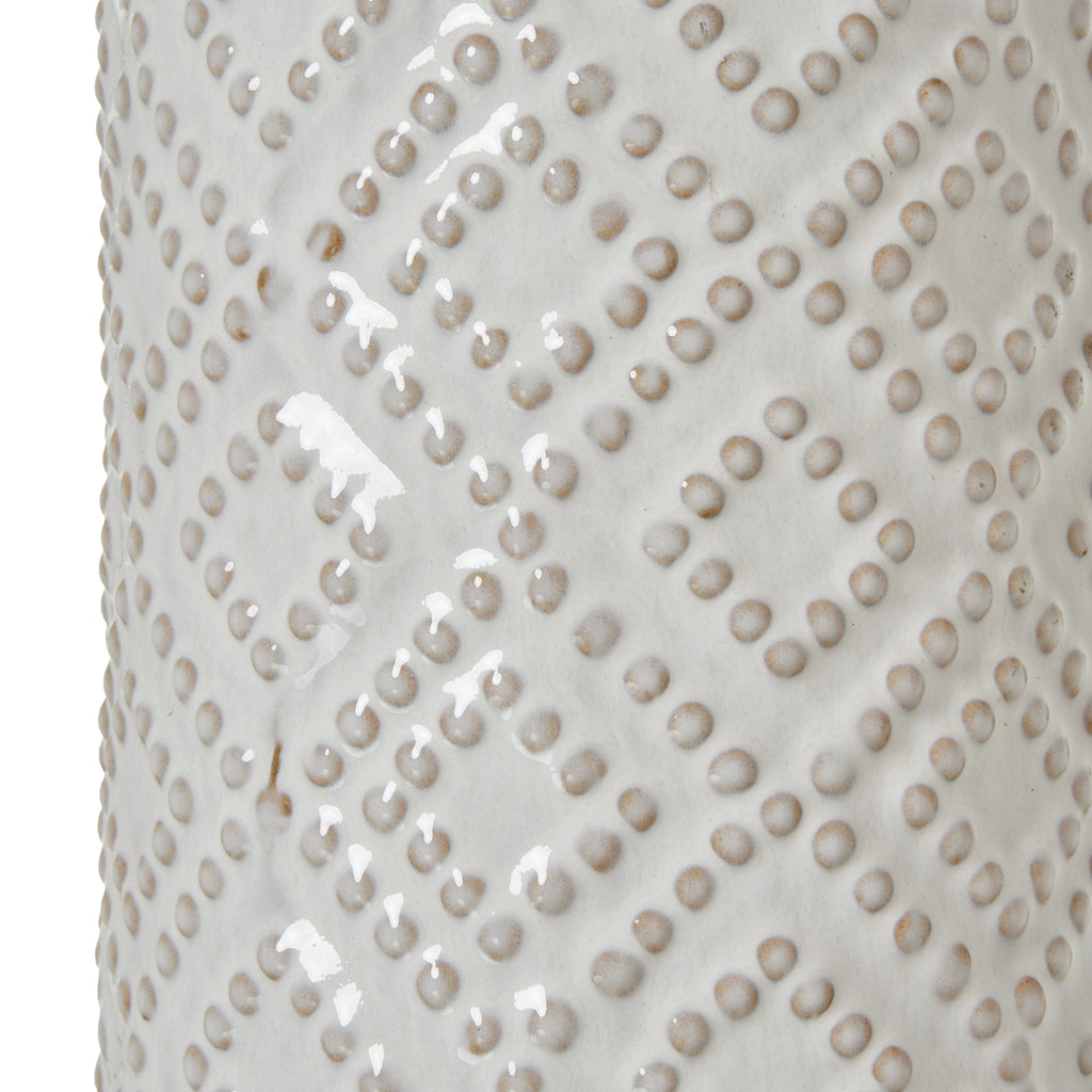 Novae Ceramic Lamp With Linen Shade
