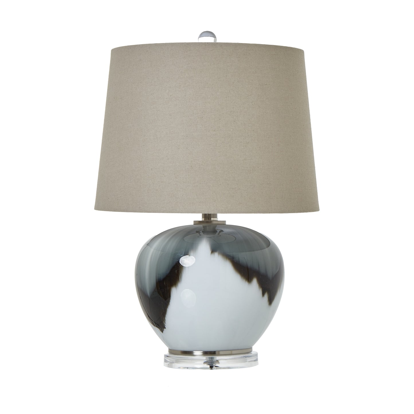 Aurelia Grey Glass Table Lamp