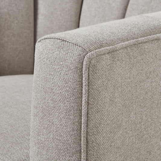 Ember Swivel Chair In Oatmeal Twill