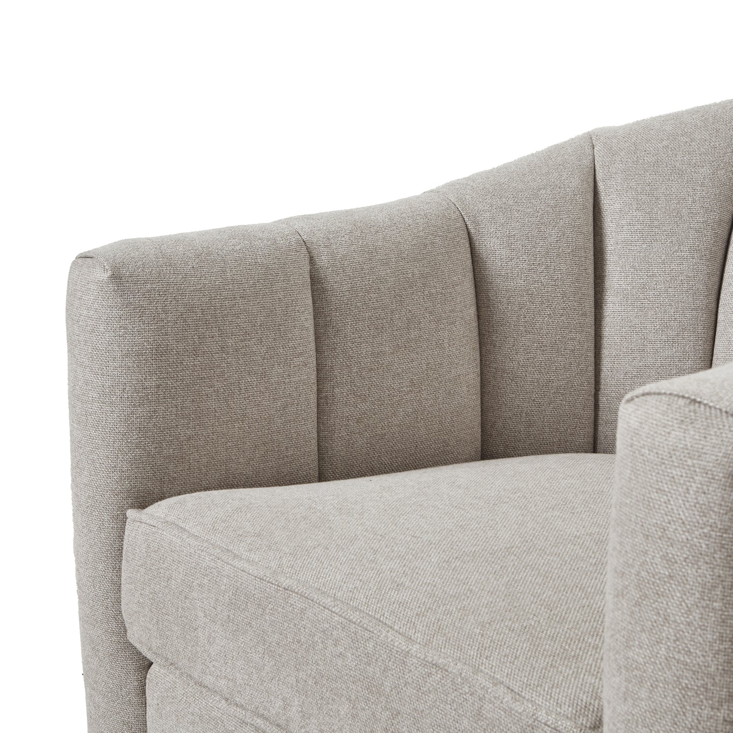 Ember Swivel Chair In Oatmeal Twill