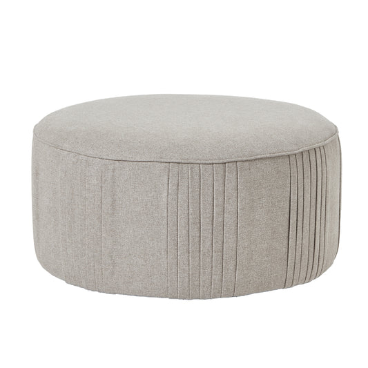 Ember Swivel Ottoman In Oatmeal Twill