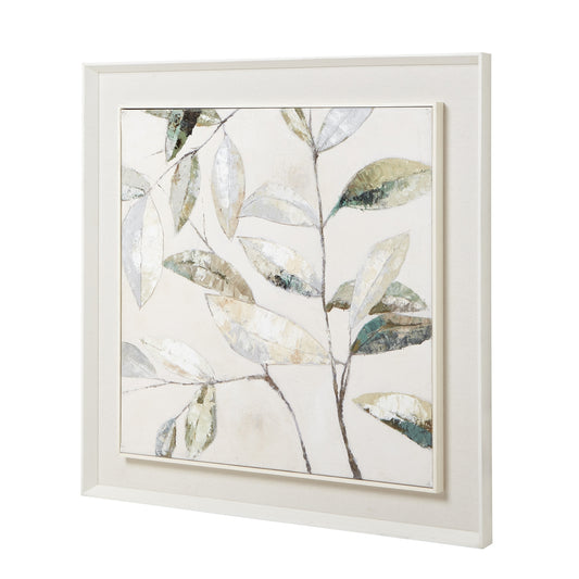 Newport Leaf Framed Painting On Canvas I