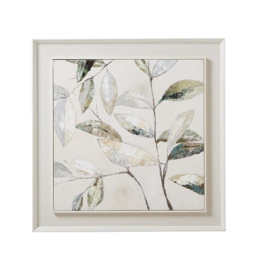 Newport Leaf Framed Painting On Canvas I