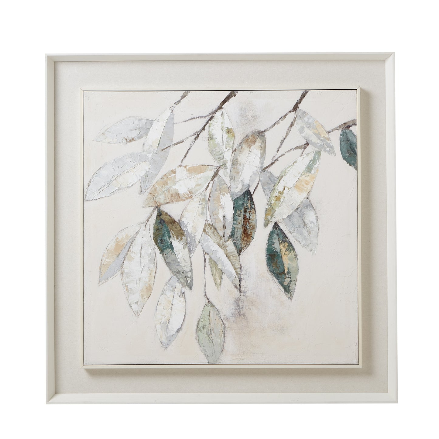 Newport Leaf Framed Painting On Canvas II