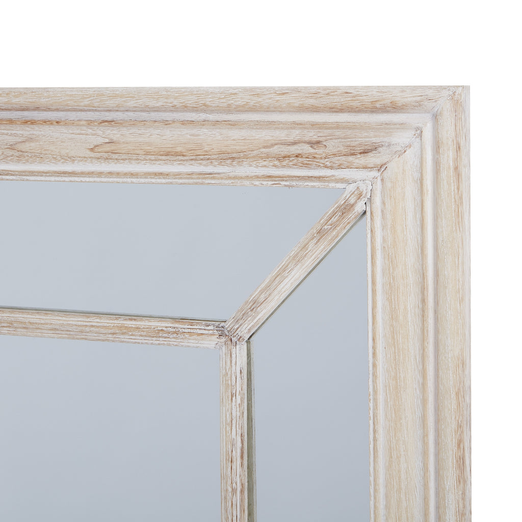 Edena Washed Wood Framed Window Mirror