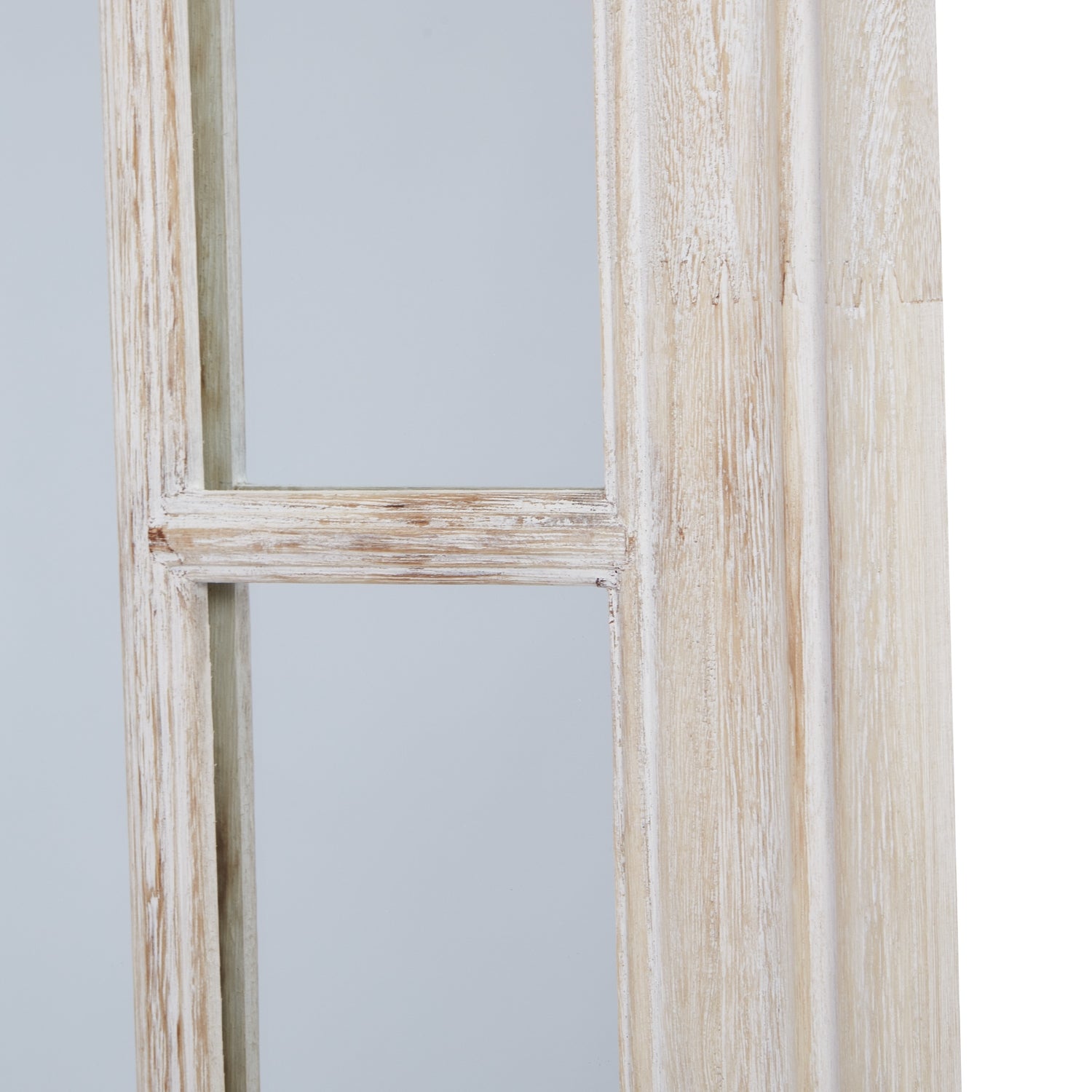 Edena Washed Wood Framed Window Mirror