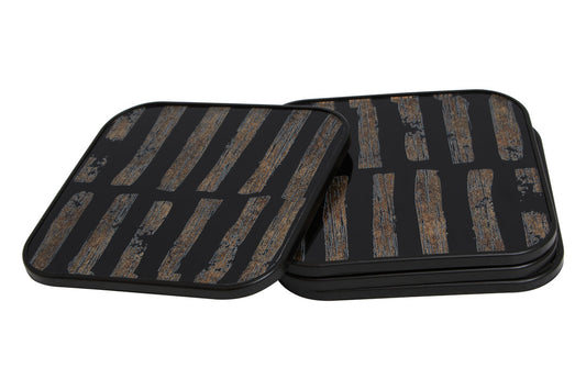 Varell Black & Gold Coasters - Set of 4