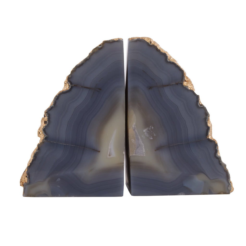 Lumi Grey and Gold Bookends