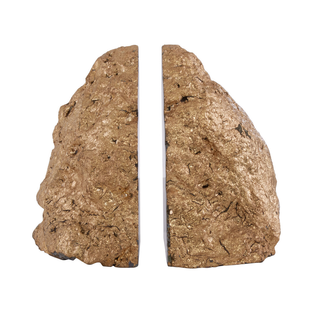 Lumi Grey and Gold Bookends