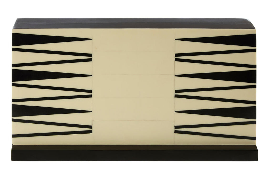 Byford Foldable Backgammon Set - Black and White