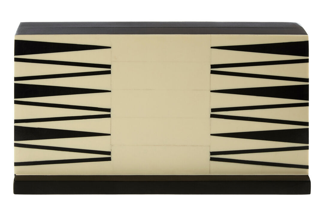 Byford Foldable Backgammon Set - Black and White