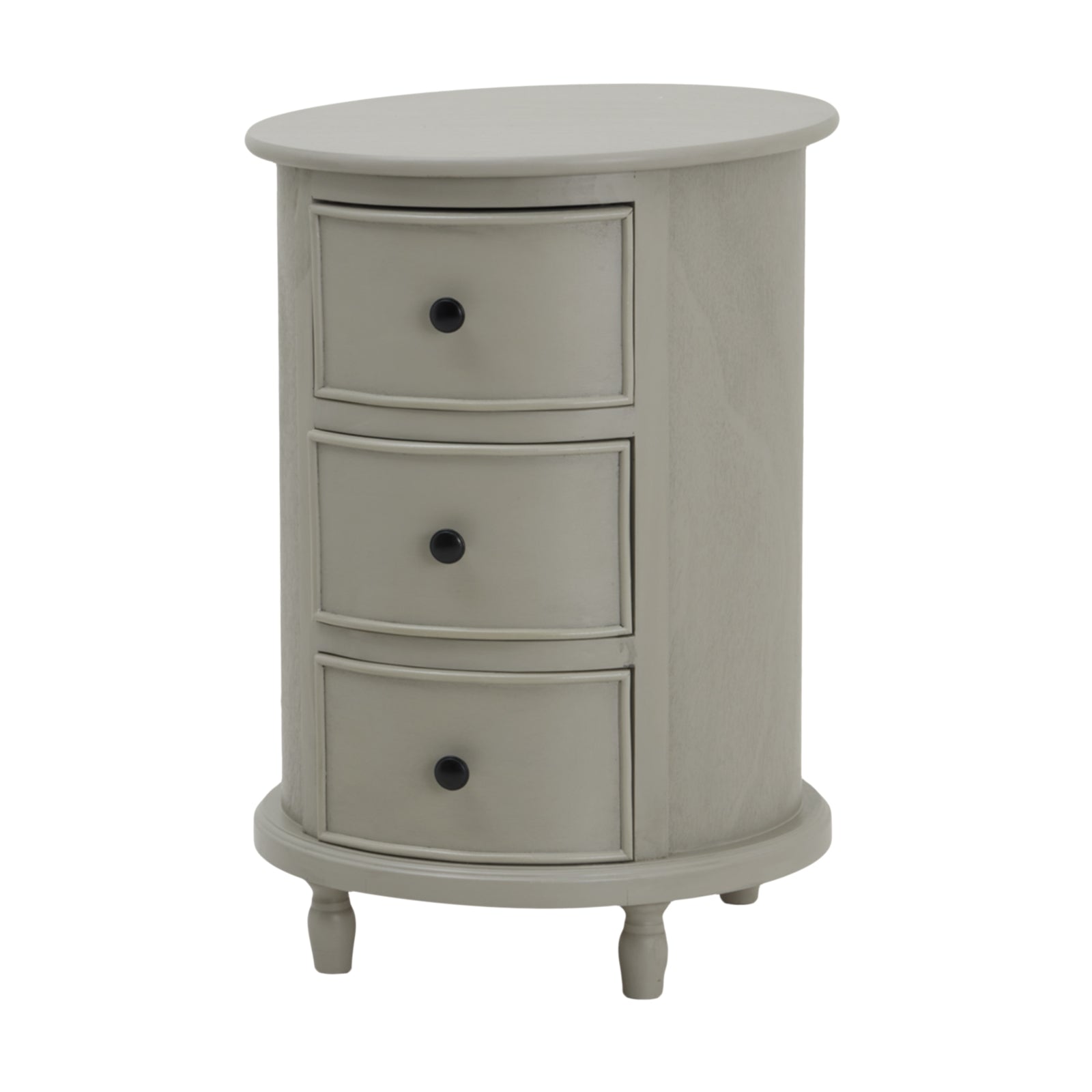 Delphine 3 Drawer Round Side Table
