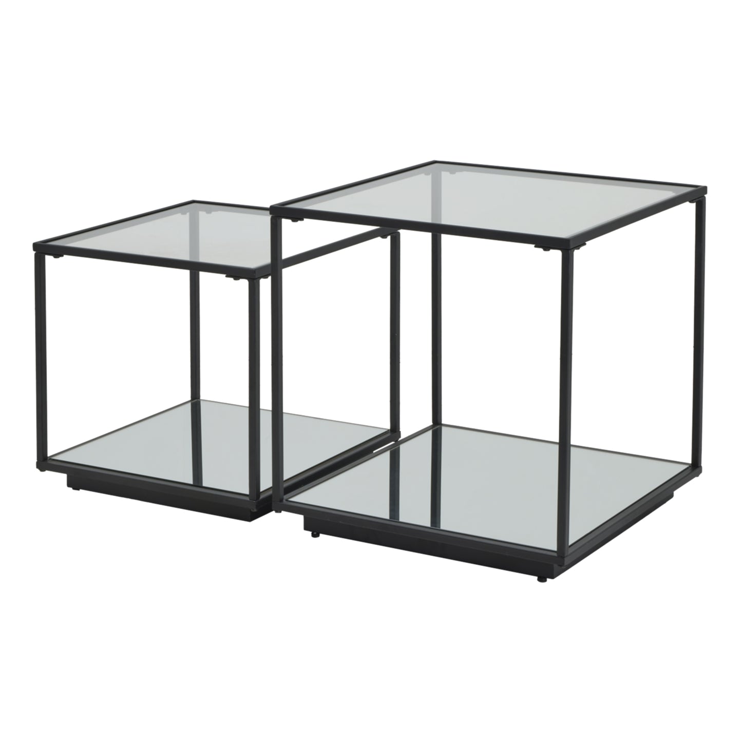 Barnard Black Framed Set Of 2 Side Tables