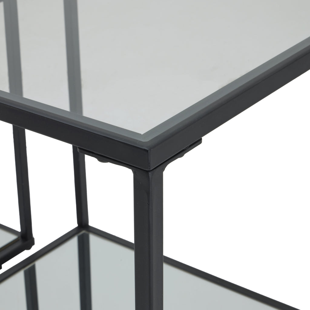 Barnard Black Framed Set Of 2 Side Tables