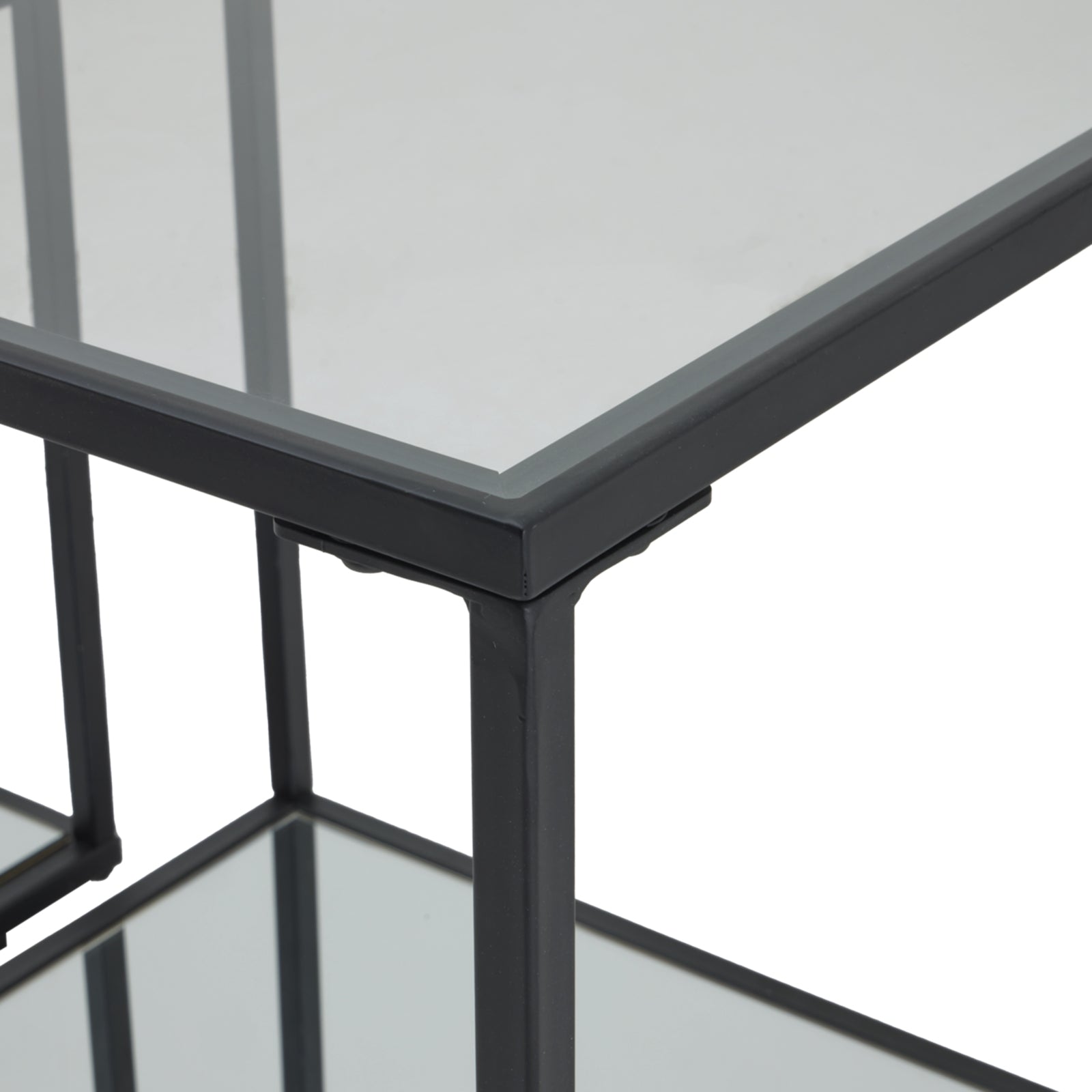Barnard Black Framed Set Of 2 Side Tables