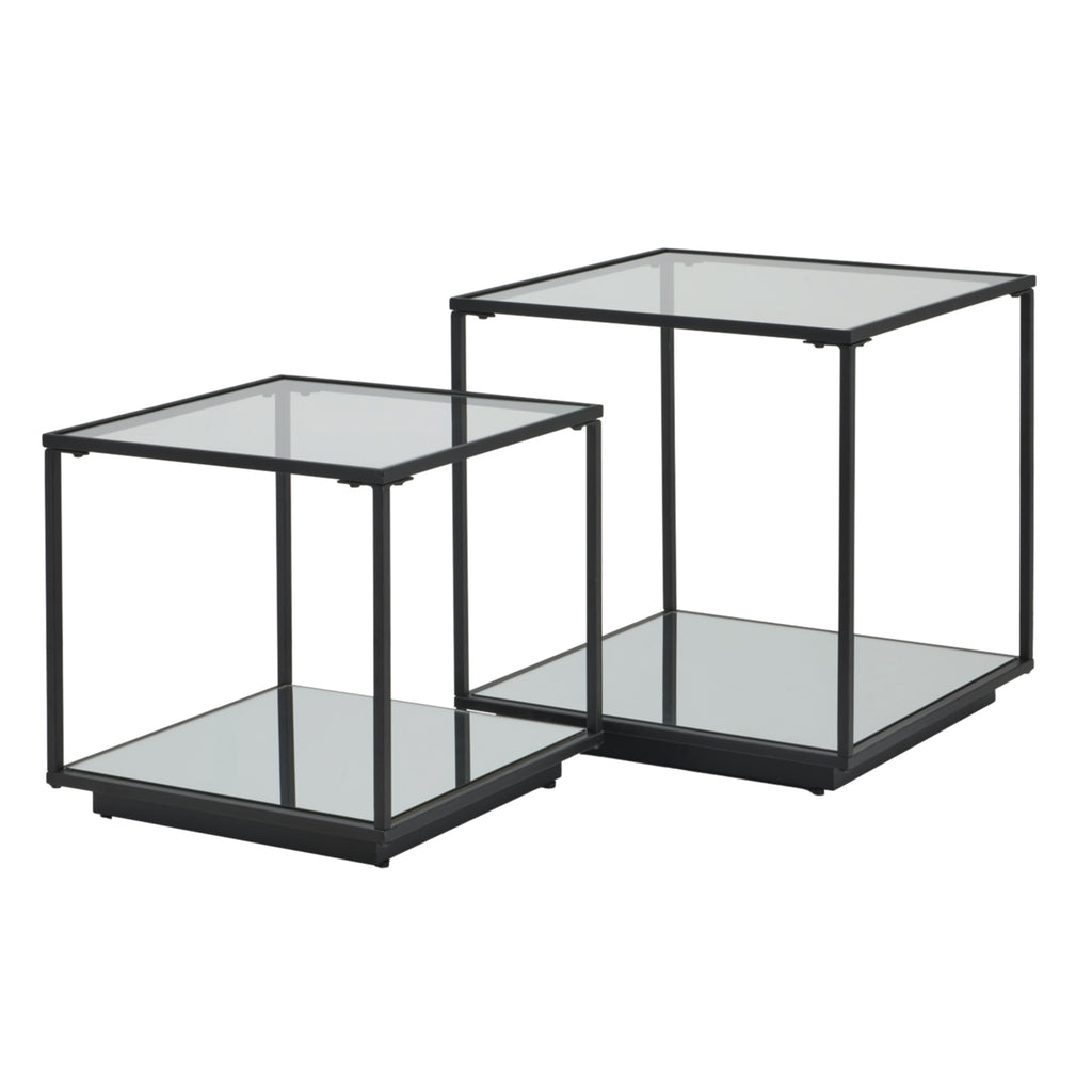 Barnard Black Framed Set Of 2 Side Tables