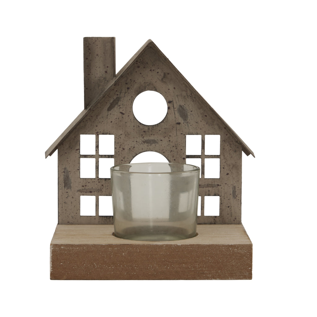Delora Metal House Tealight Holder