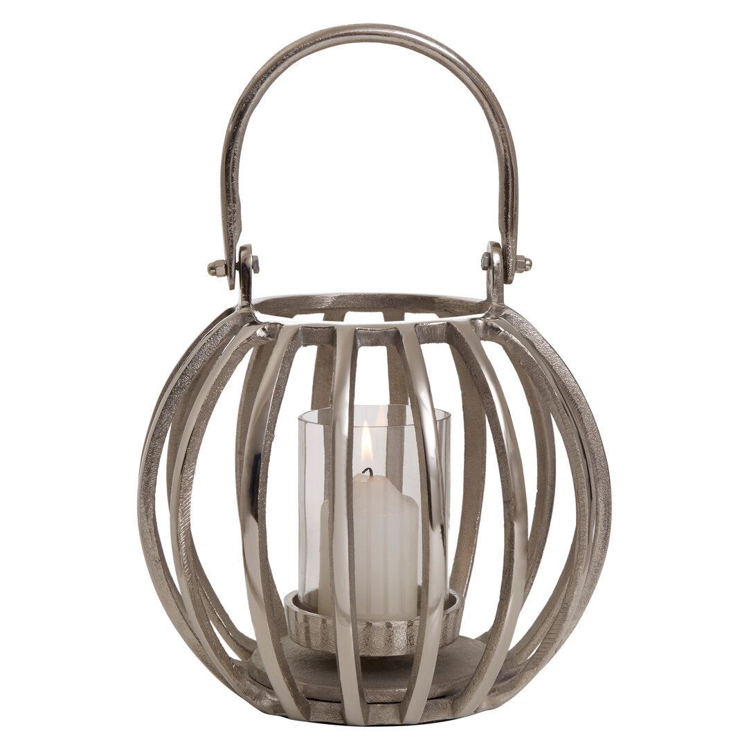 Milly Silver Finish Lantern - Small