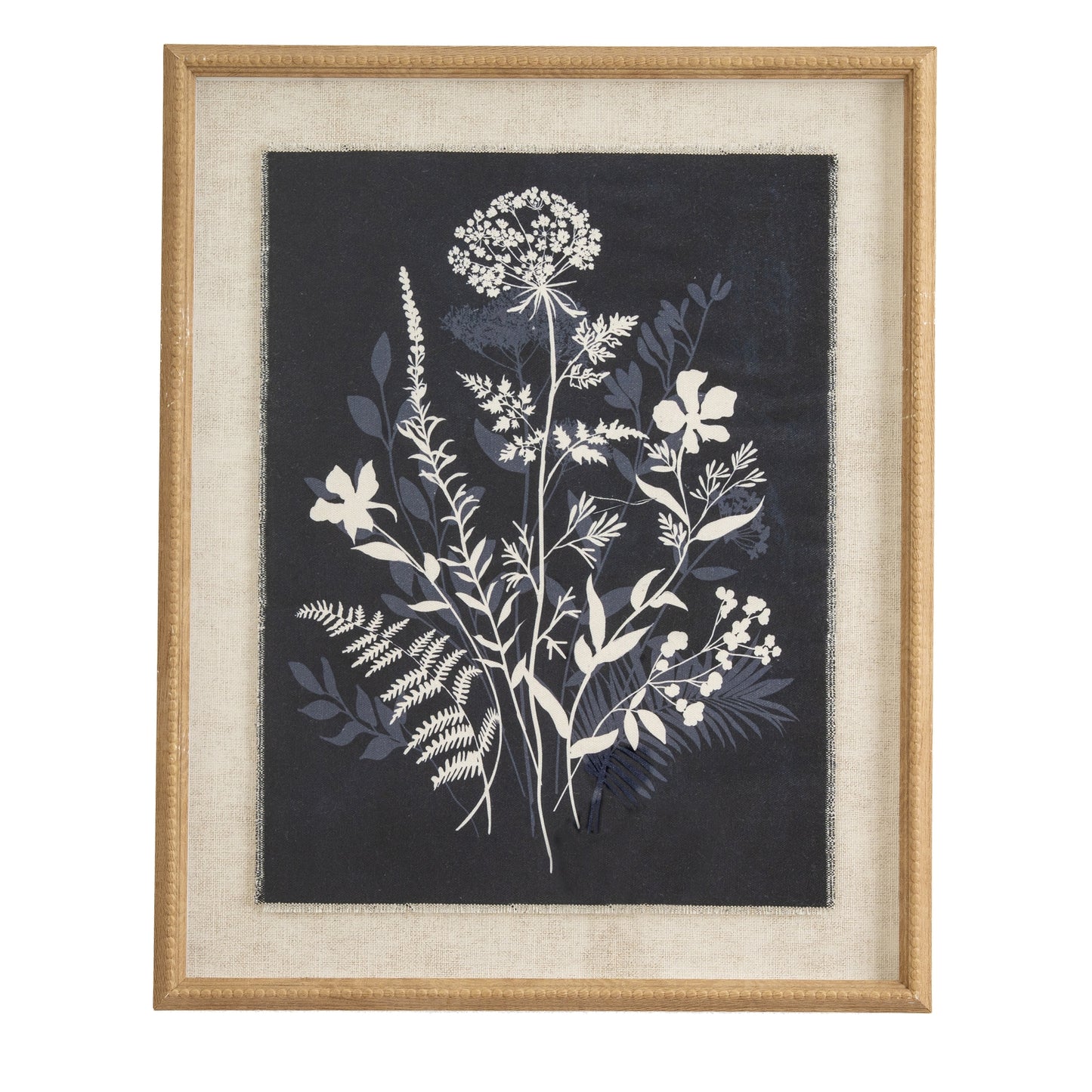 Reva Meadow On Linen In Beaded Frame