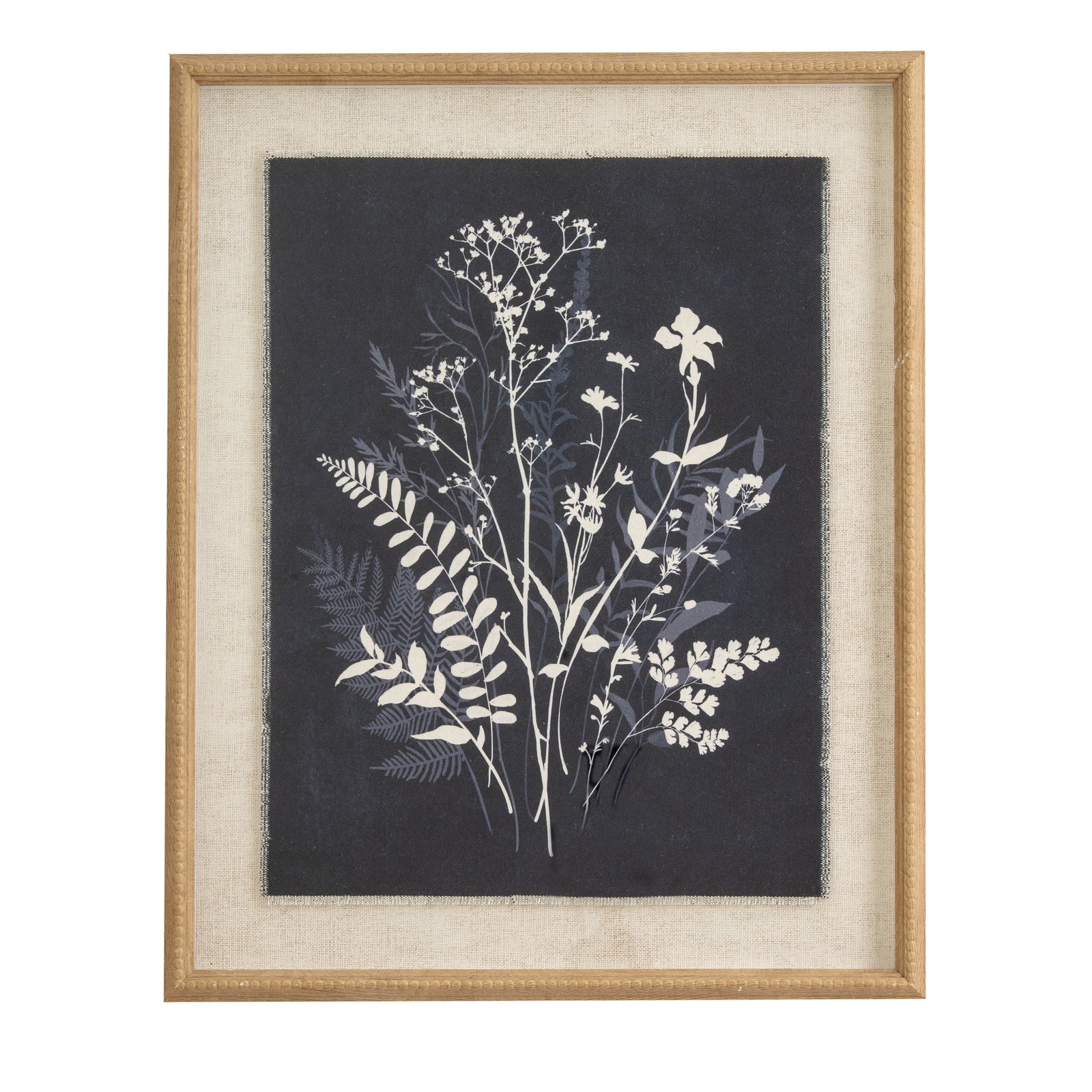Reva Grove On Linen In Beaded Frame