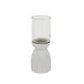 Vionne White Carved Hurricane Lantern - Large