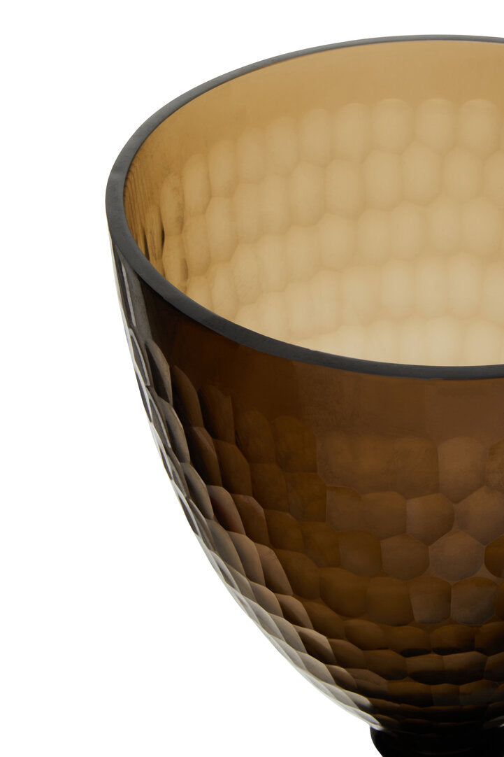 Alto Honeycomb Glass Candle Holder - Small
