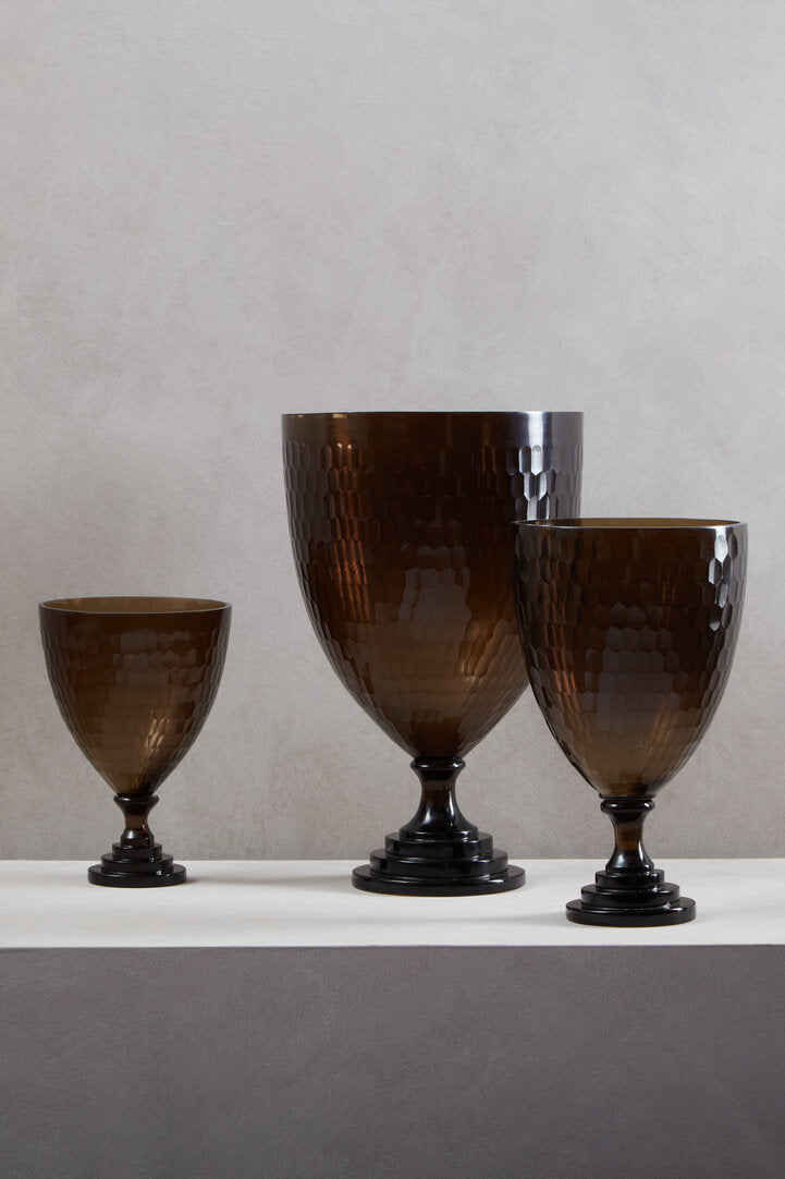 Alto Honeycomb Glass Candle Holder - Medium