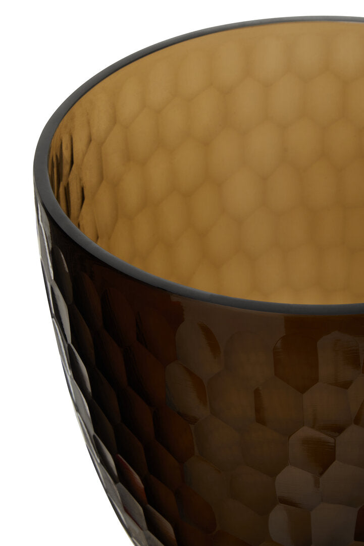 Alto Honeycomb Glass Candle Holder - Medium