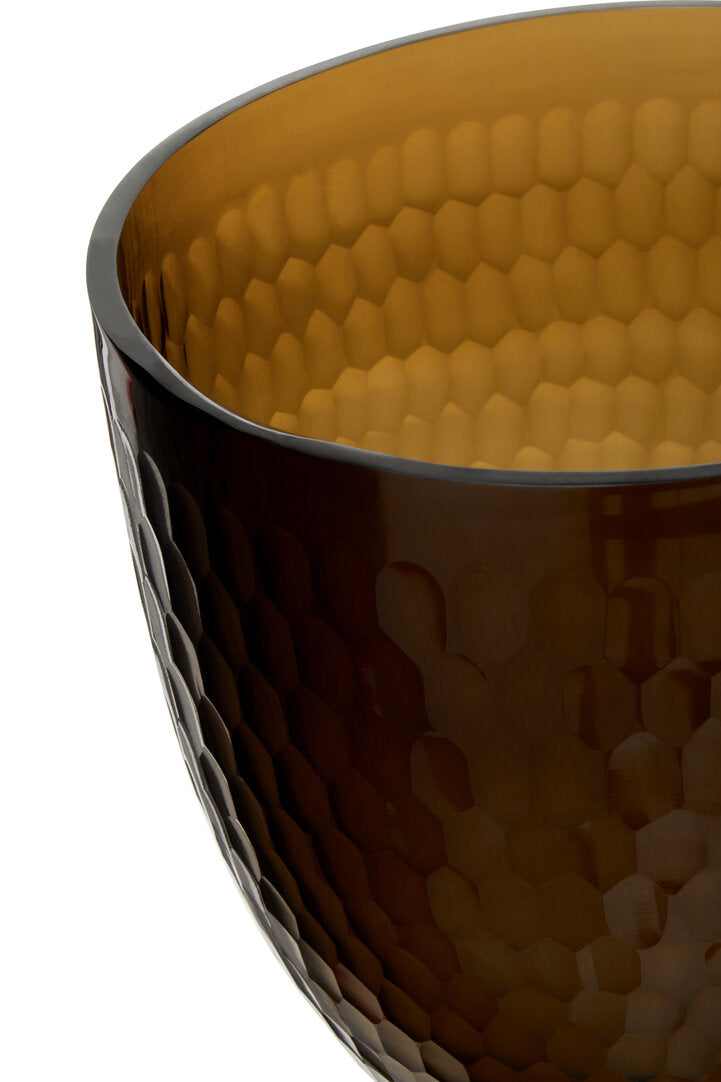 Alto Honeycomb Glass Candle Holder - Large