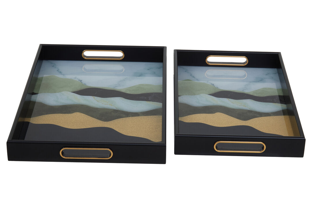 Haze Rectangular Trays - Set of 2