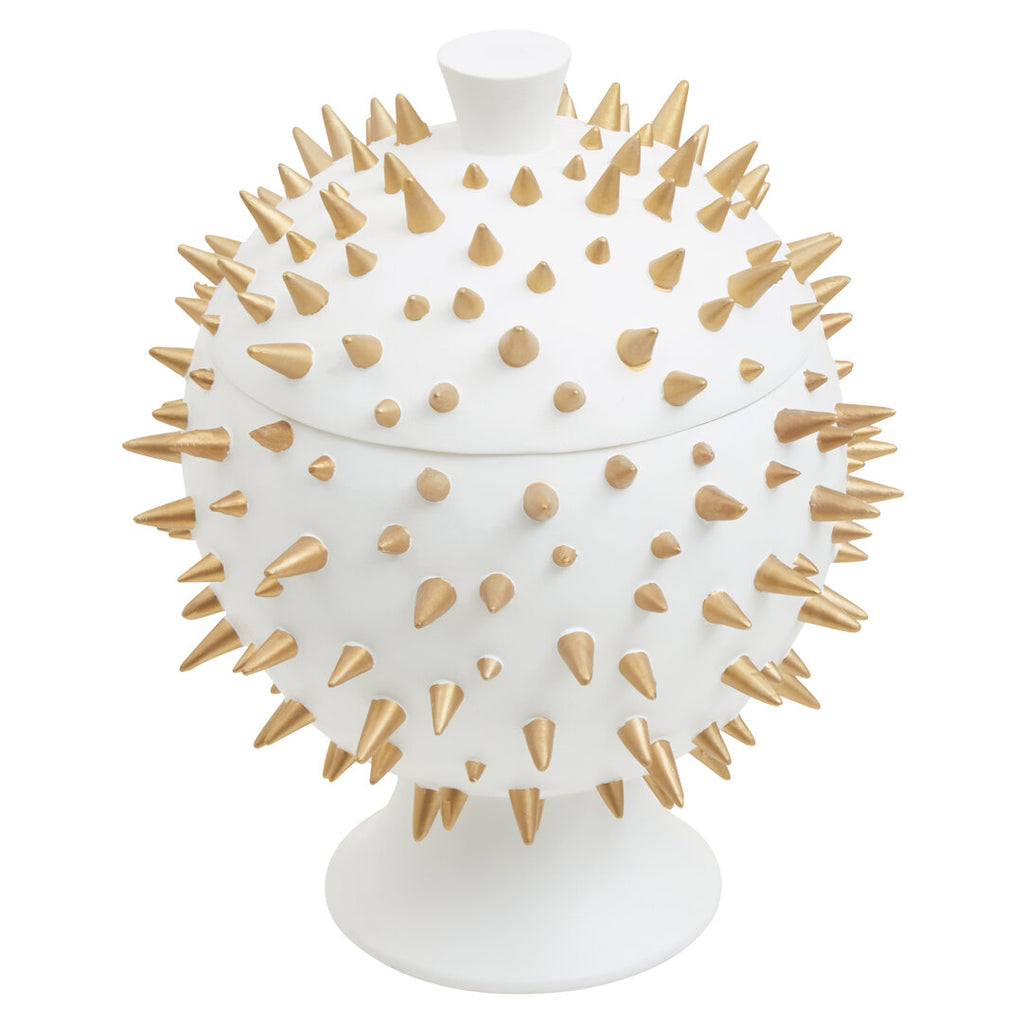 Luna Spike Box - Large - White & Gold